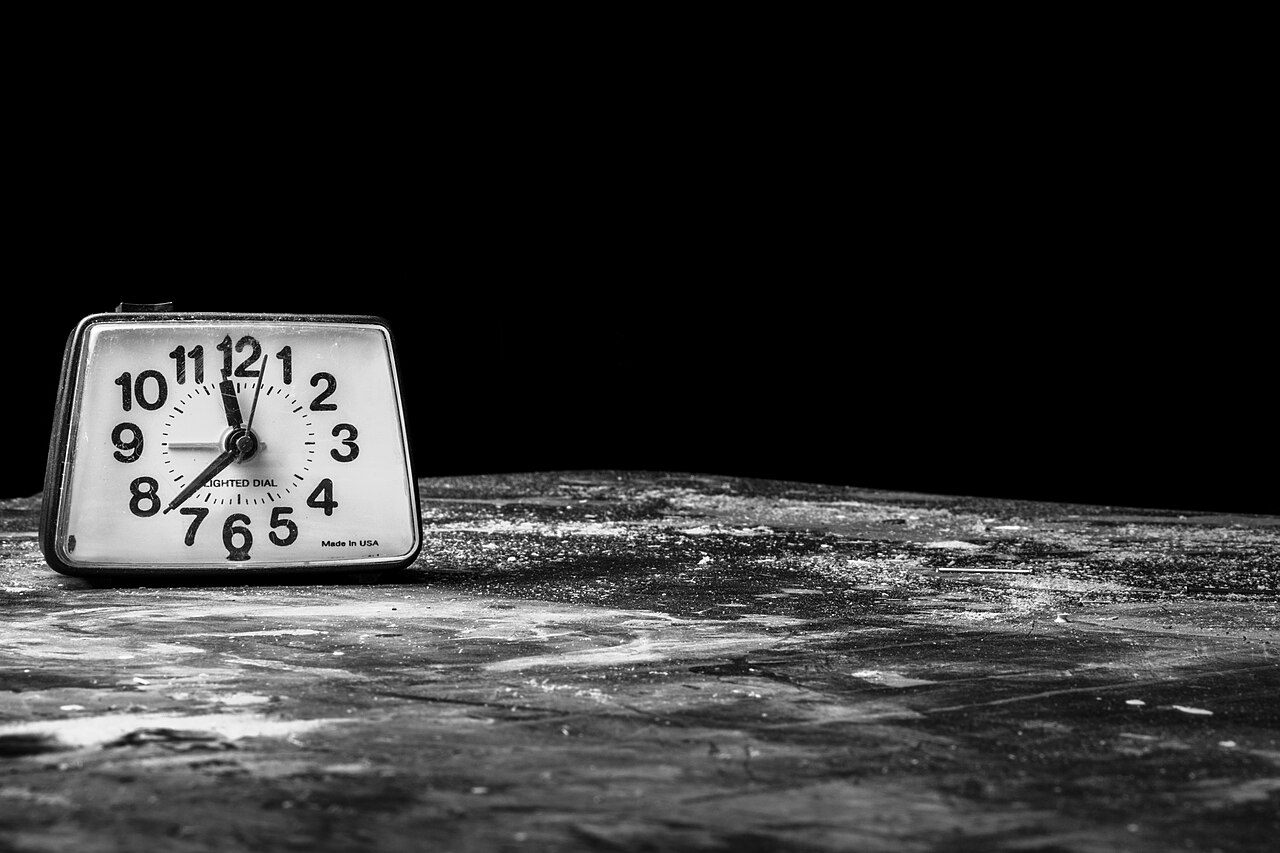 Analog wall clock showing the time