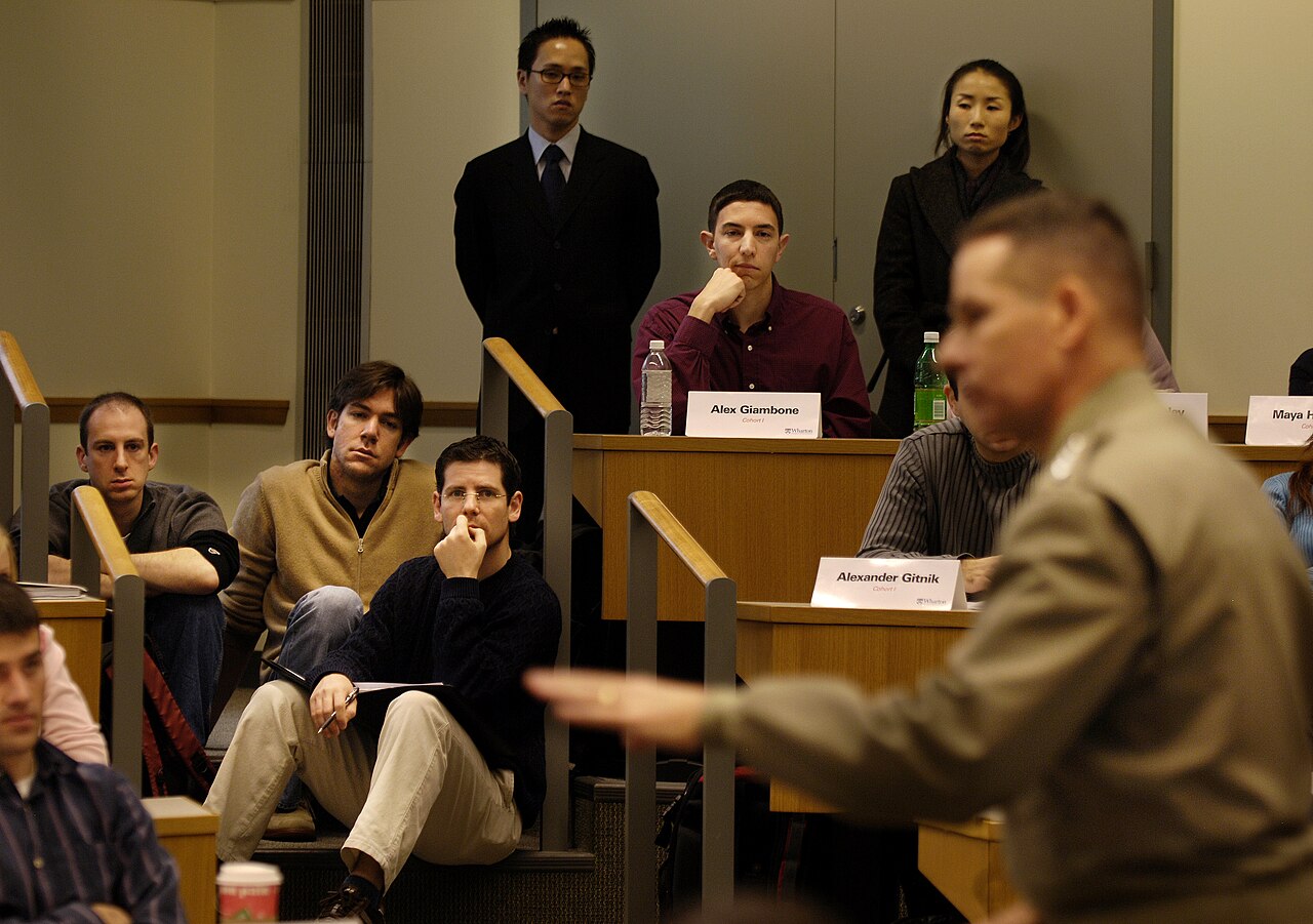 Students listening to a lecture at the University of Pennsylvania (file photo)